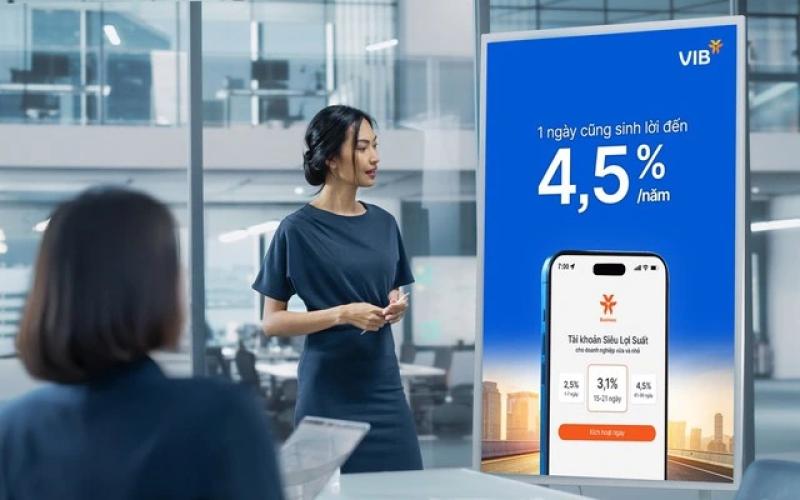 Dòng vốn lưu động tự sinh lời với tài khoản Siêu Lợi Suất VIB cho doanh nghiệp - Ảnh 1.