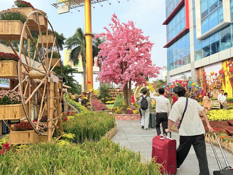 Đường hoa xuân khu vực sân bay Tân Sơn Nhất đón khách du xuân- Ảnh 11. Đường hoa xuân khu vực sân bay Tân Sơn Nhất đón khách du xuân- Ảnh 11.