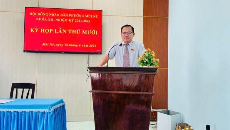Bình Thuận: Miễn nhiệm Chủ tịch UBND P.Mũi Né Bùi Ngọc Lâm- Ảnh 1.