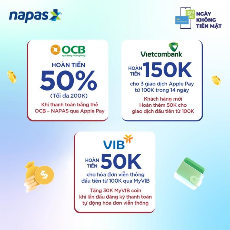 NAPAS tung loạt chương trình khuyến mãi hấp dẫn hưởng ứng ‘Ngày không tiền mặt’ 2025- Ảnh 3. NAPAS tung loạt chương trình khuyến mãi hấp dẫn hưởng ứng ‘Ngày không tiền mặt’ 2025- Ảnh 3.