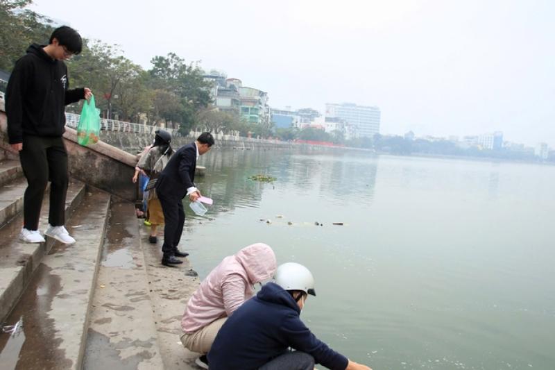 Cá chép vừa phóng sinh xuống hồ Tây đã... ngửa bụng ngày ông Công, ông Táo- Ảnh 12. Cá chép vừa phóng sinh xuống hồ Tây đã... ngửa bụng ngày ông Công, ông Táo- Ảnh 12.