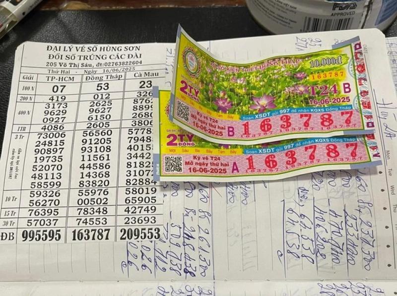 Vợ chồng trúng 4 tờ độc đắc, đại lý đến nhà đổi thưởng, không giấu hàng - Ảnh 2.