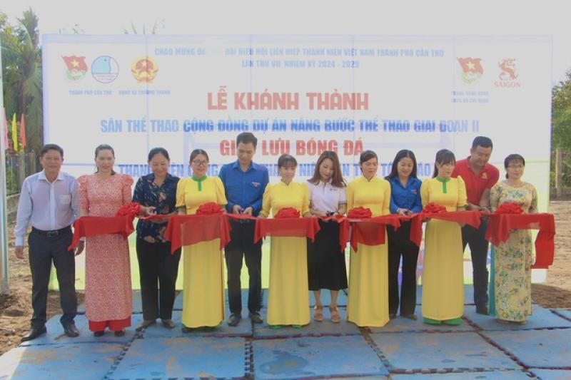 Khánh thành 'Sân thể thao cộng đồng' tại Cần Thơ- Ảnh 1. Công trình “Sân thể thao cộng đồng” ấp Trường Đông được thực hiện từ nguồn kinh phí dự án “Nâng bước thể thao” giai đoạn 2