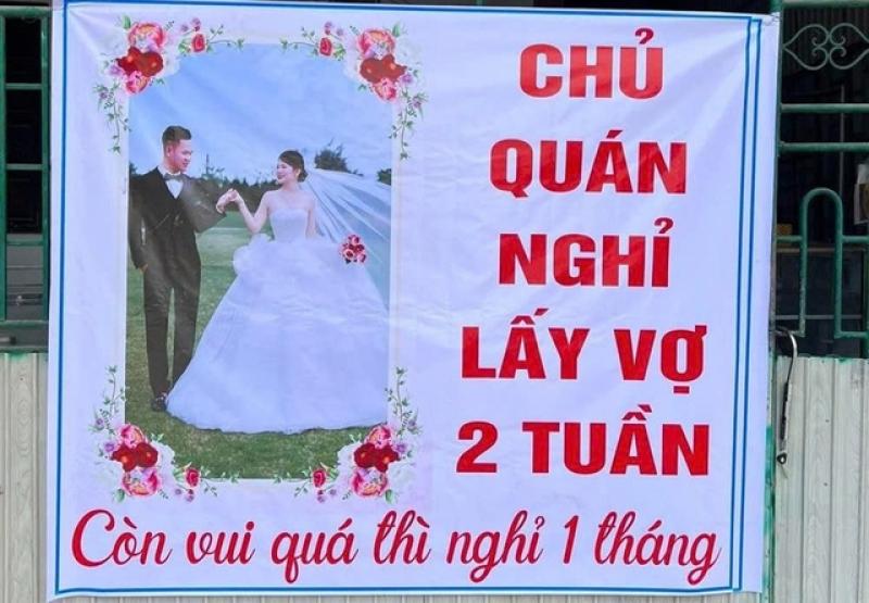 Tấm biển báo hỷ độc lạ của chủ tiệm bánh gây sốt cộng đồng mạng - Ảnh 1.