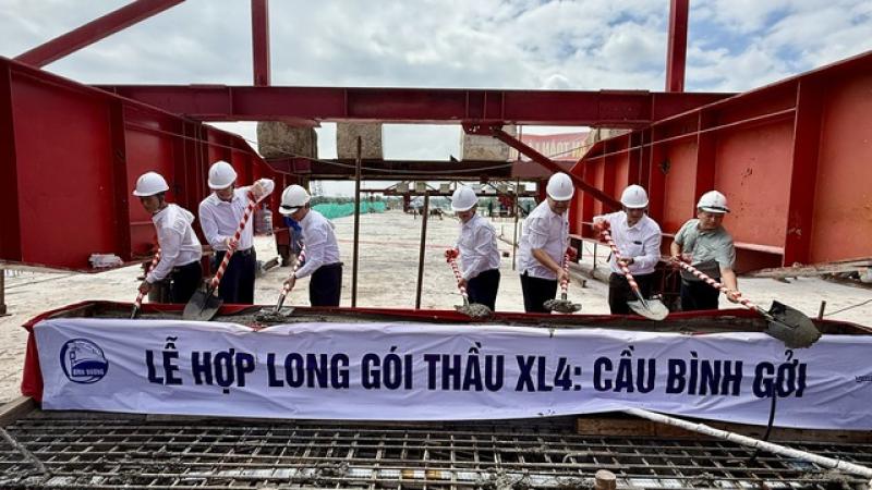 Hợp long cầu Bình Gởi bắc qua sông Sài Gòn, đường Vành đai 3 TP.HCM- Ảnh 1. Hợp long cầu Bình Gởi bắc qua sông Sài Gòn, đường Vành đai 3 TP.HCM- Ảnh 1.