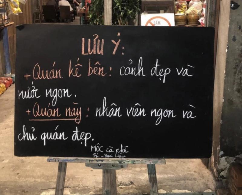 Quán cà phê miền Tây gây bão mạng với bảng thông báo 'mặn mà' có 1-0-2 - Ảnh 1. Quán cà phê miền Tây gây bão mạng với bảng thông báo 'mặn mà' có 1-0-2 - Ảnh 1.
