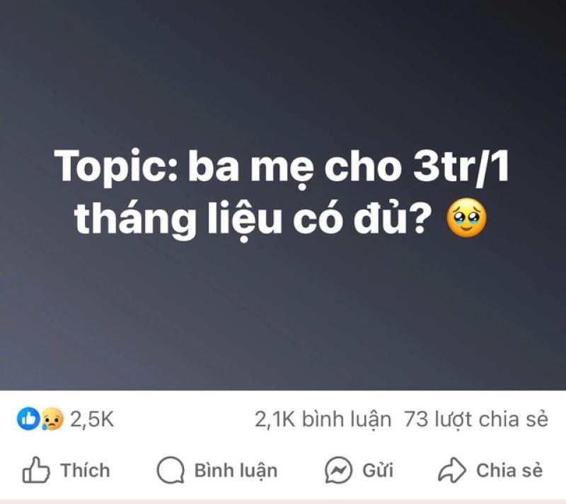 Học đại học hiện nay, ba mẹ cho 3 triệu đồng/tháng có còn đủ chi tiêu? - Ảnh 1.