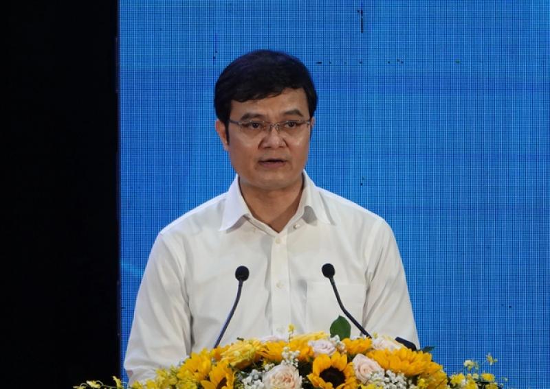 Anh Bùi Quang Huy, Ủy viên dự khuyết T.Ư Đảng, Bí thư thứ nhất T.Ư Đoàn phát biểu tại ngày hội