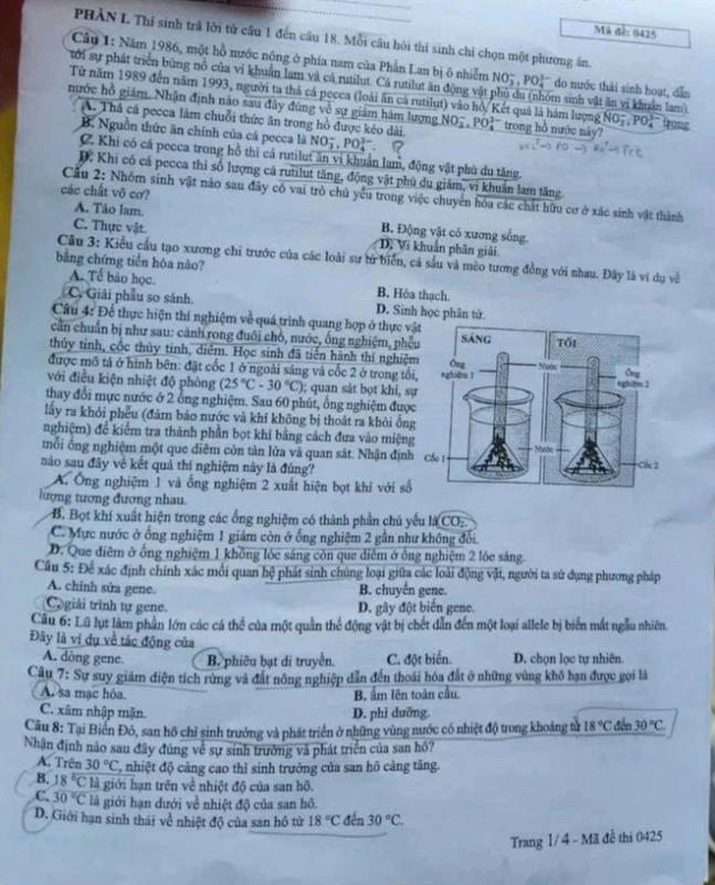 Sinh viên Trường ĐH Y dược TP.HCM nói gì đề môn sinh tốt nghiệp THPT? - Ảnh 3.