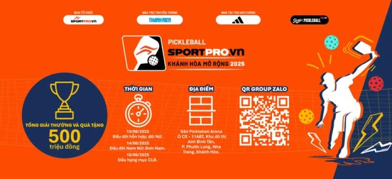 Pickleball Sportpro.vn 2025: Bùng nổ cùng Lễ hội Văn hóa - Du lịch biển Nha Trang 2025- Ảnh 1. Pickleball Sportpro.vn 2025: Bùng nổ cùng Lễ hội Văn hóa - Du lịch biển Nha Trang 2025- Ảnh 1.