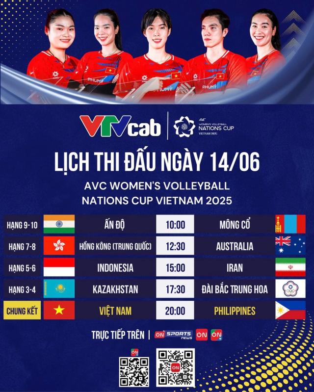 Xem trực tiếp chung kết bóng chuyền AVC Nations Cup, đội Việt Nam đấu Philippines ở kênh nào?- Ảnh 5.