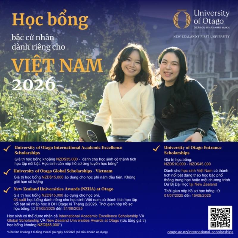 Nắm bắt cơ hội học bổng khoảng 1 tỉ đồng từ đại học top 1% thế giới - Ảnh 2.