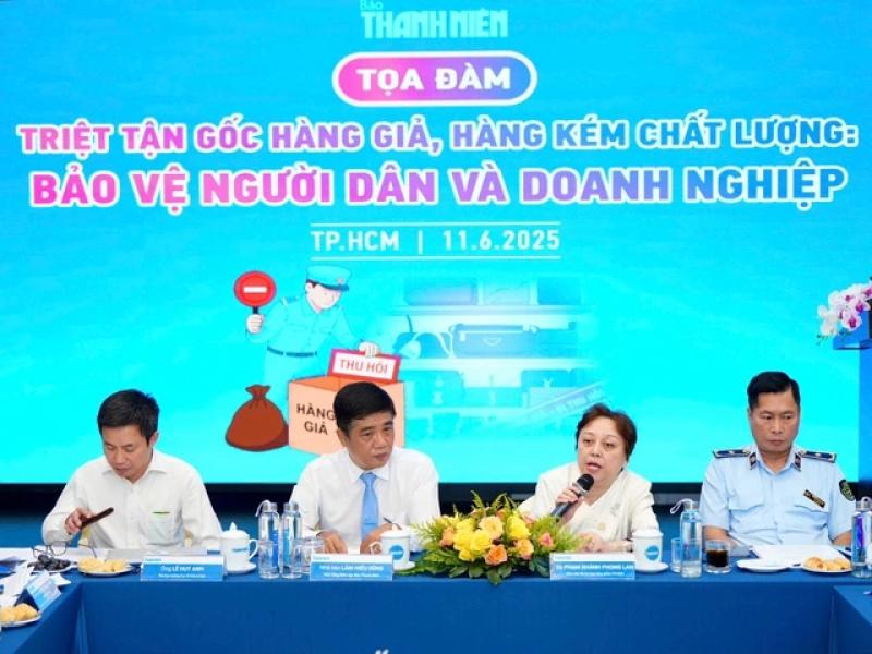Bà Phạm Khánh Phong Lan chia sẻ về hàng gian và giải pháp chống hàng giả - Ảnh 1. Bà Phạm Khánh Phong Lan chia sẻ về hàng gian và giải pháp chống hàng giả - Ảnh 1.