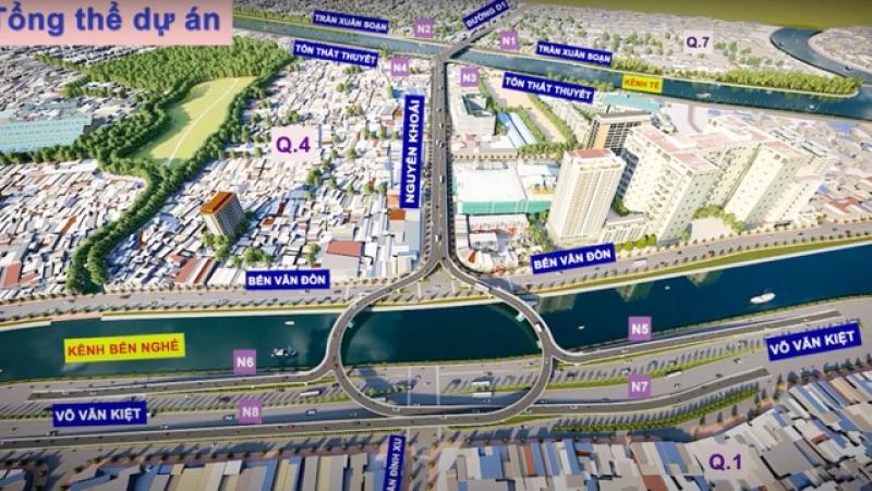 Tháng 10 sẽ khởi công cầu đường Nguyễn Khoái nối 3 quận- Ảnh 1.