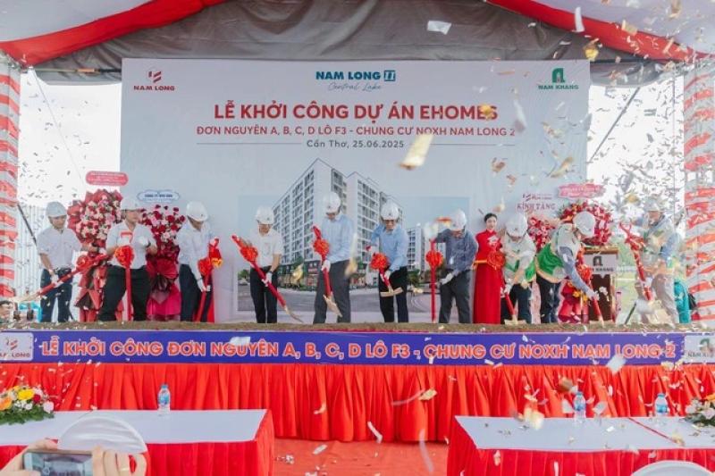 Nam Long khởi công 671 căn nhà ở xã hội EhomeS tại Cần Thơ - Ảnh 1.