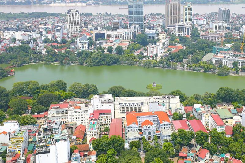 Trung tâm Hà Nội đặc biệt, nhìn từ trực thăng quân sự- Ảnh 1.
