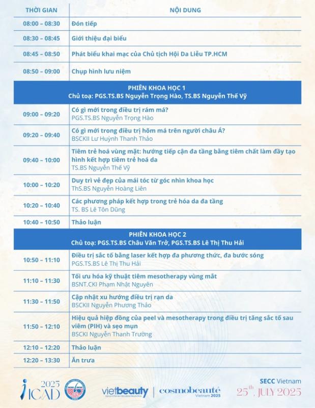 Rejuvaskin đồng hành cùng hội nghị khoa học da liễu thẩm mỹ và chống lão hóa- Ảnh 4. Rejuvaskin đồng hành cùng hội nghị khoa học da liễu thẩm mỹ và chống lão hóa- Ảnh 4.