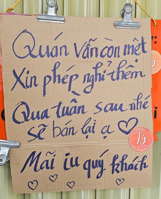Thông báo nghỉ bán độc lạ có 1-0-2 gây bão mạng của quán nước ở TP.HCM - Ảnh 2.