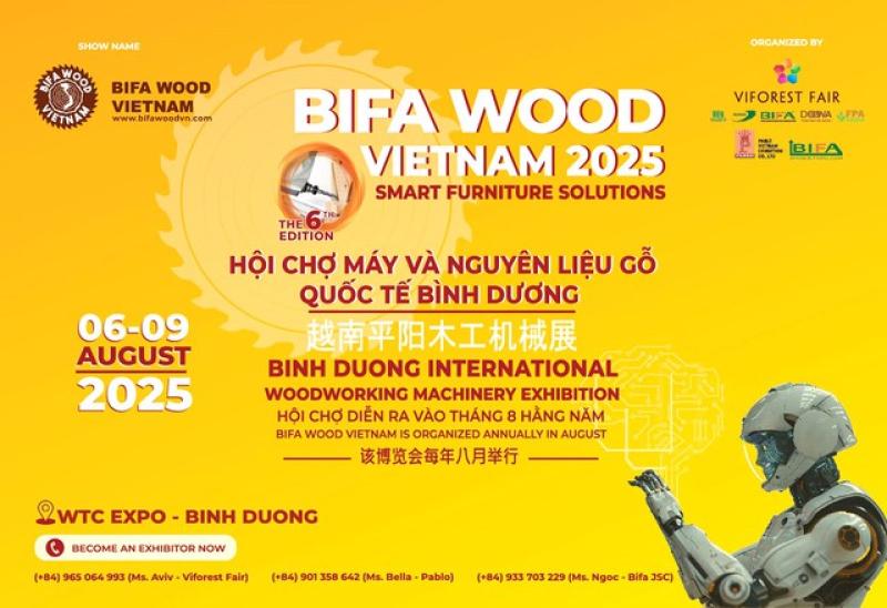 Hơn 1.000 gian hàng trong nước và quốc tế tham dự BIFA WOOD VIỆT NAM 2025- Ảnh 5. Hơn 1.000 gian hàng trong nước và quốc tế tham dự BIFA WOOD VIỆT NAM 2025- Ảnh 5.
