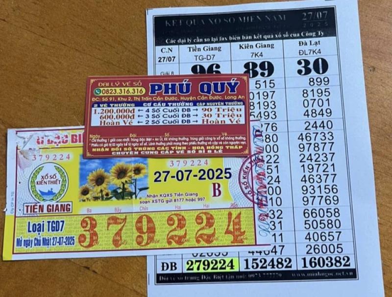 Xổ số miền Nam ngày 27 tháng 7: Tờ vé số được tặng mang lại may mắn - Ảnh 1.