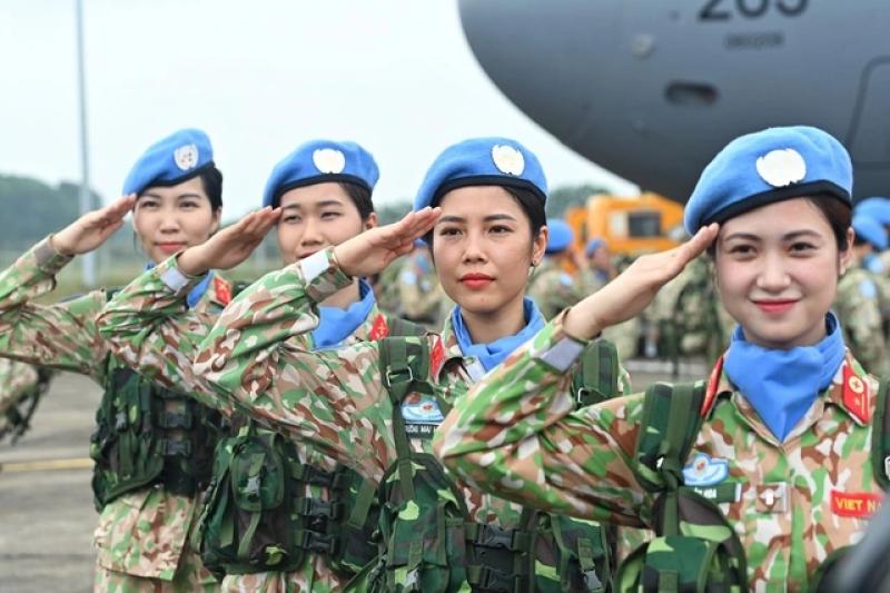 Việt Nam phấn đấu đạt tỷ lệ 20% nữ quân nhân tham gia gìn giữ hòa bình Liên Hiệp Quốc- Ảnh 1. Việt Nam phấn đấu đạt tỷ lệ 20% nữ quân nhân tham gia gìn giữ hòa bình Liên Hiệp Quốc- Ảnh 1.