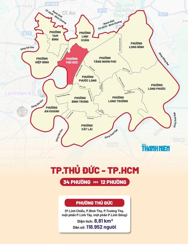 Tên phường xã mới sáp nhập ở TP.HCM: Phường Thủ Đức 'trái tim' phía đông thành phố- Ảnh 1. Tên phường xã mới sáp nhập ở TP.HCM: Phường Thủ Đức 'trái tim' phía đông thành phố- Ảnh 1.