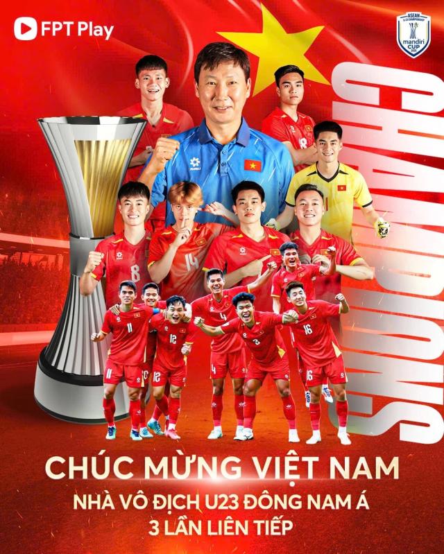 U.23 Việt Nam lần thứ 3 liên tiếp vô địch Đông Nam Á- Ảnh 1. U.23 Việt Nam lần thứ 3 liên tiếp vô địch Đông Nam Á- Ảnh 1.