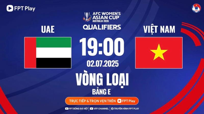 Lịch thi đấu đội tuyển nữ Việt Nam-UAE hôm nay: Thắng để đặt 1 chân đến VCK châu Á- Ảnh 1. Lịch thi đấu đội tuyển nữ Việt Nam-UAE hôm nay: Thắng để đặt 1 chân đến VCK châu Á- Ảnh 1.