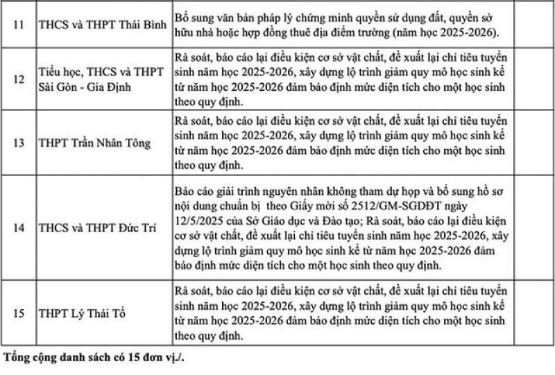 Tuyển sinh lớp 10: Còn 16 trường THPT chưa được phép tuyển sinh năm học mới - Ảnh 2.