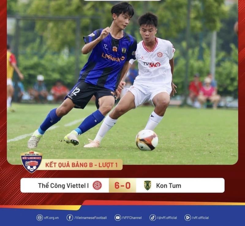 U.15 Thể Công Viettel thắng cực đậm ngày khai mạc giải U.15 toàn quốc- Ảnh 1. U.15 Thể Công Viettel thắng cực đậm ngày khai mạc giải U.15 toàn quốc- Ảnh 1.