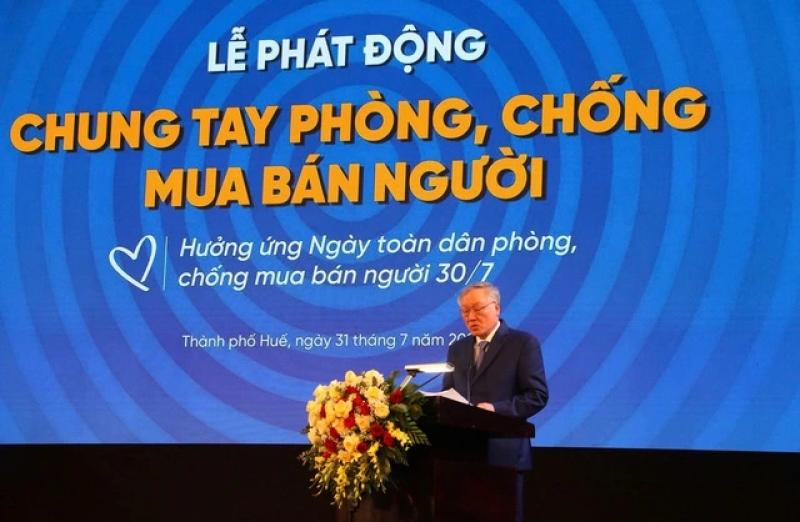 Phó thủ tướng Nguyễn Hòa Bình dự lễ phát động chung tay phòng, chống mua bán người - Ảnh 1.