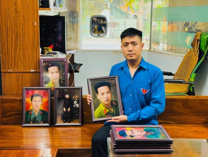 Người trẻ và tấm lòng phục dựng ảnh liệt sĩ miễn phí từ anh Lê Thế Thắng - Ảnh 1. Người trẻ và tấm lòng phục dựng ảnh liệt sĩ miễn phí từ anh Lê Thế Thắng - Ảnh 1.