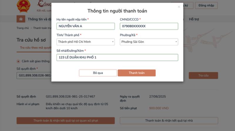 CSGT TP.HCM hướng dẫn cách nộp phạt vi phạm giao thông online mới nhất 2025 - Ảnh 14.