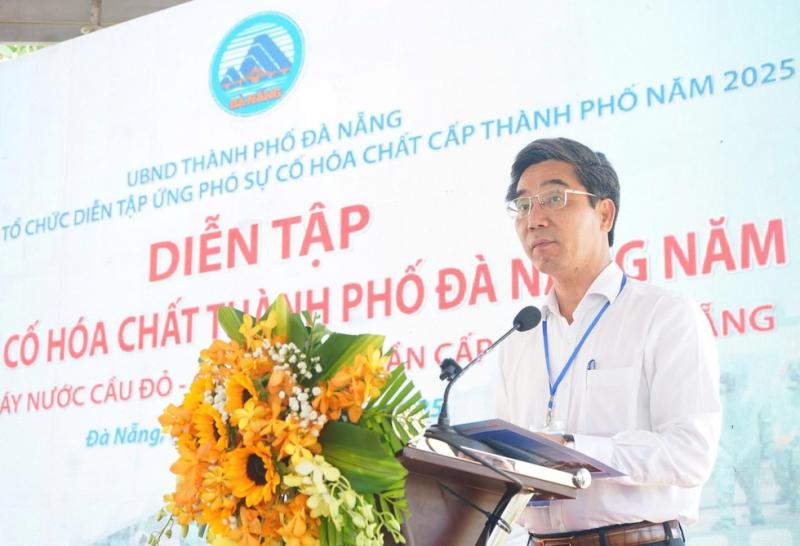 Đà Nẵng huy động lực lượng diễn tập xử lý rò rỉ khí độc ở nhà máy nước - Ảnh 11.