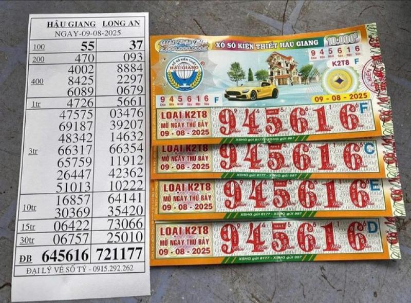 Xổ số miền Nam ngày 9 tháng 8: Khách trúng số 4 tờ, nhận toàn tiền mặt - Ảnh 1.