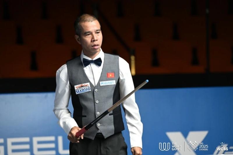 Trần Quyết Chiến lỡ hẹn với tấm huy chương billiards danh giá- Ảnh 1. Trần Quyết Chiến lỡ hẹn với tấm huy chương billiards danh giá- Ảnh 1.