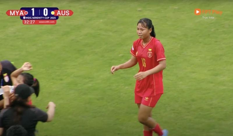 Xuất hiện siêu phẩm 'lá vàng rơi', Myanmar thắng sốc Úc tại AFF Cup nữ- Ảnh 1. Xuất hiện siêu phẩm 'lá vàng rơi', Myanmar thắng sốc Úc tại AFF Cup nữ- Ảnh 1.
