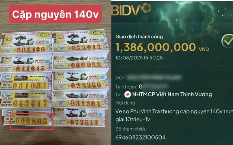 Xổ số miền Nam ngày 10 tháng 8: Vị khách bất ngờ trúng 140 tờ vé số - Ảnh 1.