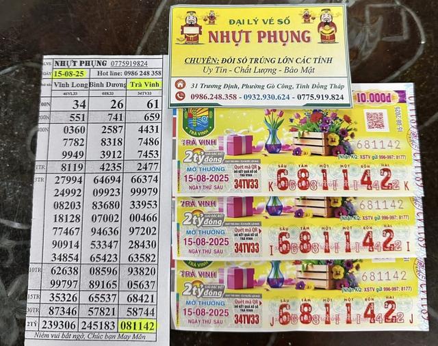 Xổ số miền Nam ngày 15 tháng 8: Nhiều người vừa trúng đài Trà Vinh, Bình Dương- Ảnh 1.