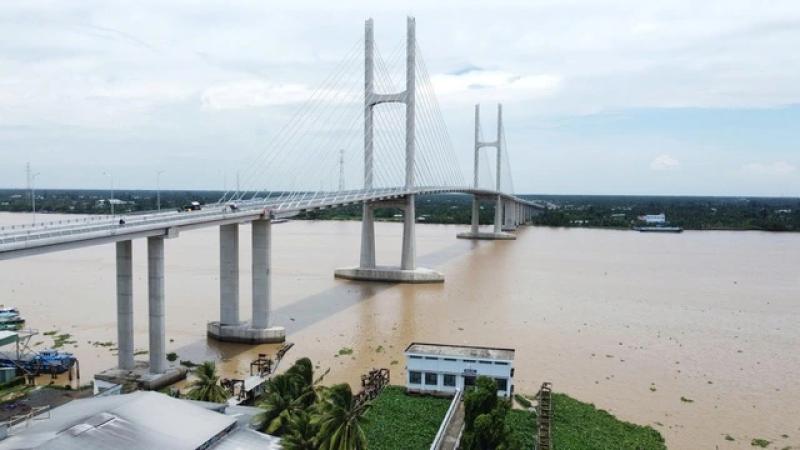 Đồng Tháp lên kế hoạch xử lý tình trạng đọng nước gần cầu Rạch Miễu 2 - Ảnh 1.