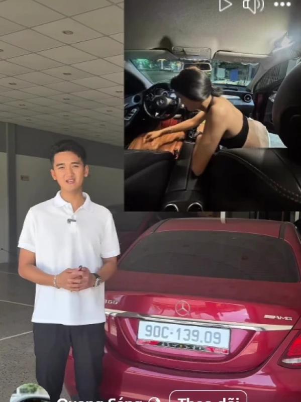 Công an làm việc với 3 thanh niên dàn dựng clip trên chiếc Mercedes C300- Ảnh 2.