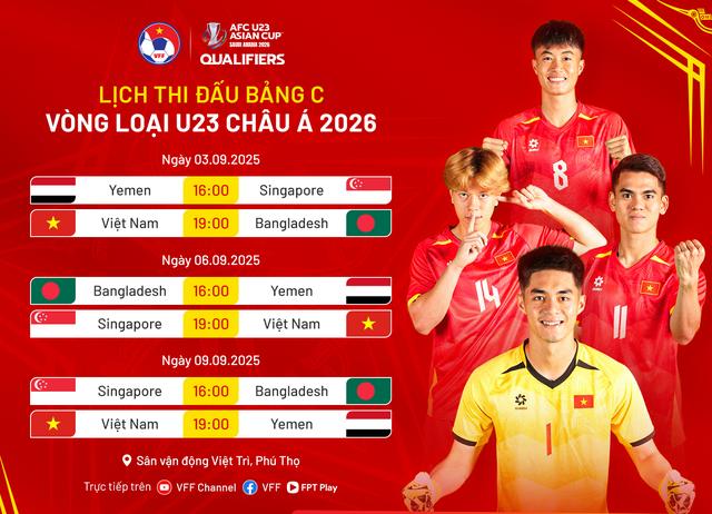 Lịch thi đấu U.23 Việt Nam mới nhất: Ra sân giờ vàng, phát trên 3 kênh gồm…- Ảnh 1.