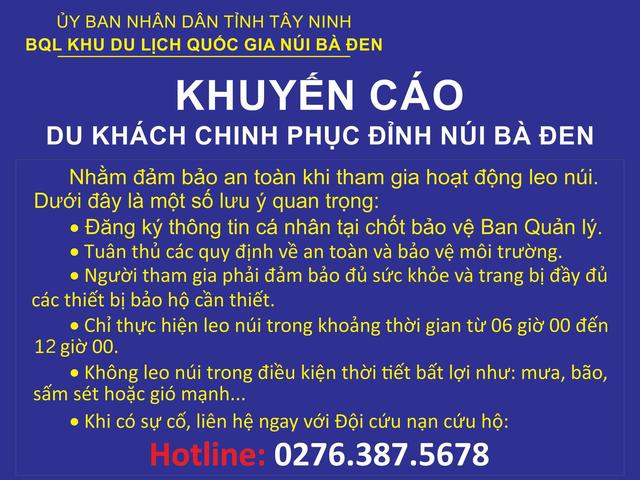 Du khách cần biết những điều này để tránh rủi ro khi leo núi Bà Đen - Ảnh 1.