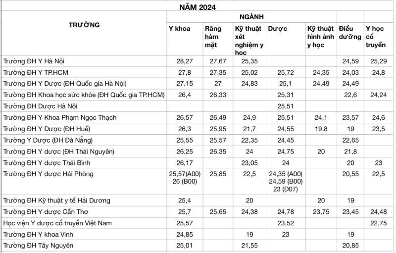 Toàn cảnh điểm chuẩn khối ngành sức khỏe 2025: Thay đổi ra sao ở từng trường, ngành - Ảnh 4.