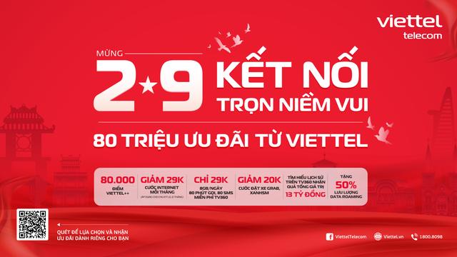 Viettel tung 80 triệu ưu đãi mừng đại lễ 2.9 - Ảnh 1.
