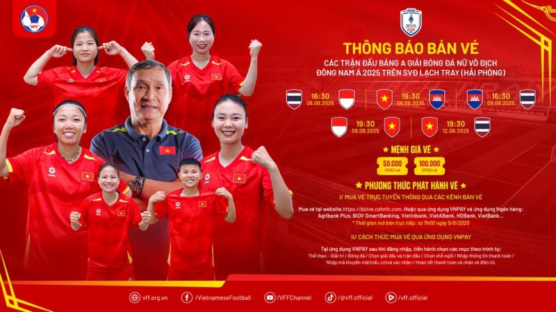 Lịch thi đấu đội tuyển nữ Việt Nam: Giá vé xem đại chiến Thái Lan, Indonesia cực rẻ- Ảnh 2. Lịch thi đấu đội tuyển nữ Việt Nam: Giá vé xem đại chiến Thái Lan, Indonesia cực rẻ- Ảnh 2.