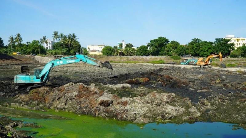 Quảng Ngãi 'hồi sinh' hồ điều hòa Bàu Cả, xử lý ô nhiễm kéo dài - Ảnh 2.