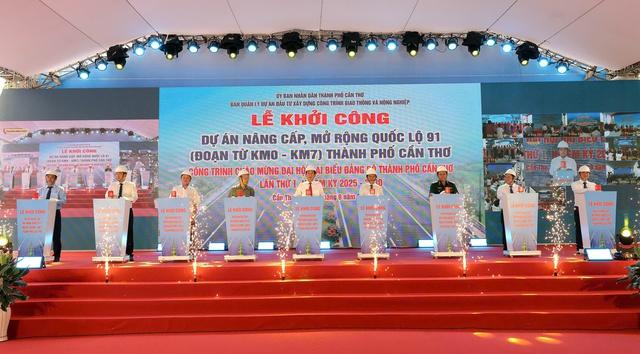 Cần Thơ khởi công nâng cấp 7km đường ‘huyết mạch’ trên QL 91 - Ảnh 1.