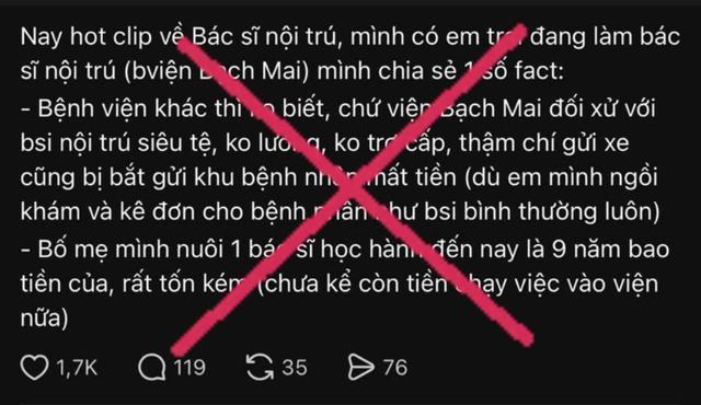 Bị phạt 7,5 triệu đồng vì nói sai sự thật về Bệnh viện Bạch Mai- Ảnh 1.