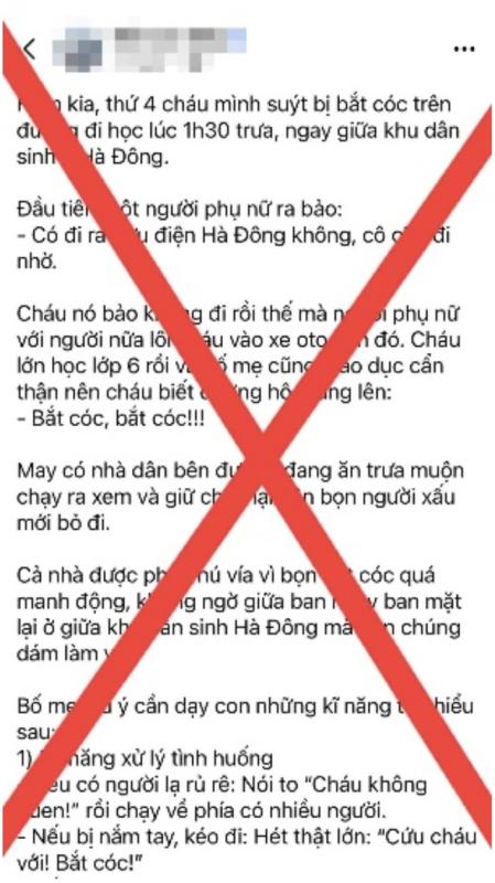 Công an bác bỏ thông tin học sinh cấp 2 ở Hà Nội bị bắt cóc- Ảnh 1. Công an bác bỏ thông tin học sinh cấp 2 ở Hà Nội bị bắt cóc- Ảnh 1.